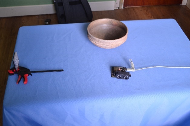 Experimental setup detail view