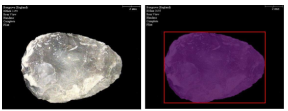 Processed image of a biface